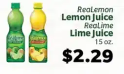 Living Fresh Market ReaLemon Lemon Juice ReaLime Lime Juice offer