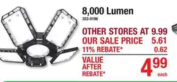 Menards 8,000 Lumen offer
