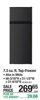 Menards Criterion 7.3 cu. ft. Top-Freezer offer