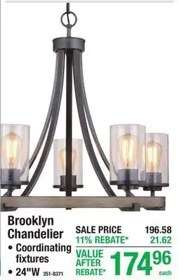 Menards Brooklyn Chandelier offer