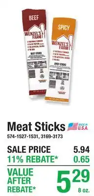 Menards Meat Sticks offer