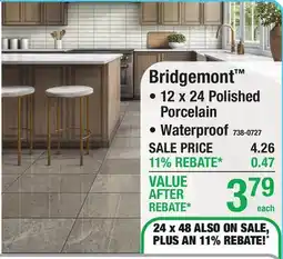 Menards Bridgemont KITCHEN & BATH Tile offer