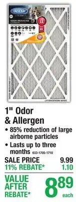 Menards 1 Odor & Allergen Air Filters offer