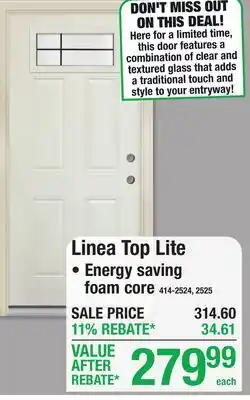 Menards Linea Top Lite offer