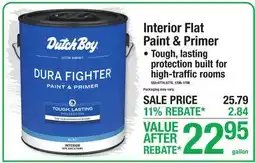 Menards Interior Flat Paint & Primer offer