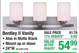 Menards Bentley II Vanity Indoor offer