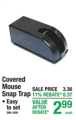 Menards Covered Mouse Snap Trap offer