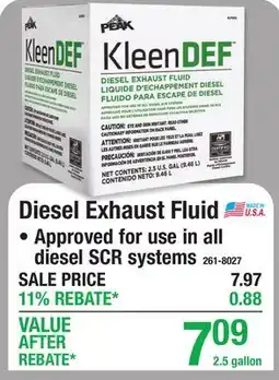 Menards Diesel Exhaust Fluid offer
