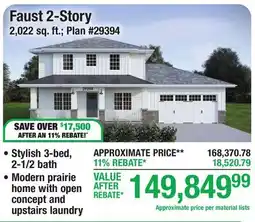 Menards Faust 2-Story offer