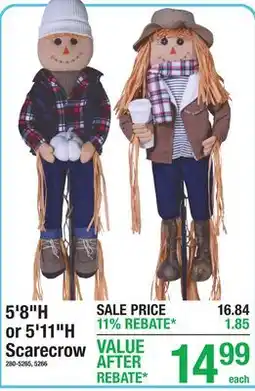 Menards 5'8H or 5'11H Scarecrow offer