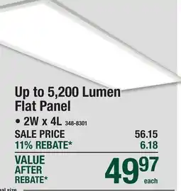 Menards Up to 5,200 Lumen Flat Panel Basement & Offices offer