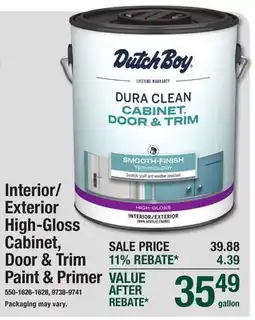 Menards Dutch Boy Interior/Exterior High-Gloss Cabinet, Door & Trim Paint & Primer offer