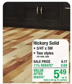 Menards Hickory Solid offer