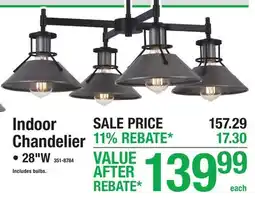 Menards Indoor Chandelier Ashtyn Collection offer
