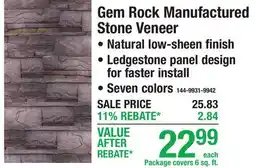 Menards Gem Rock Manufactured Stone Veneer Stone Accent Panels offer
