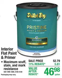 Menards Interior Flat Paint & Primer offer