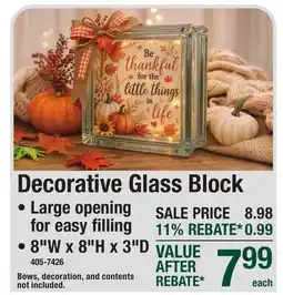 Menards Decorative Glass Block offer