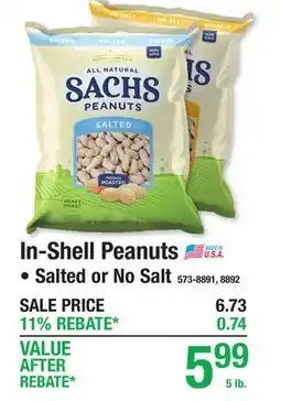 Menards In-Shell Peanuts offer