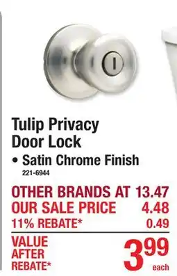 Menards Tulip Privacy Door Lock offer