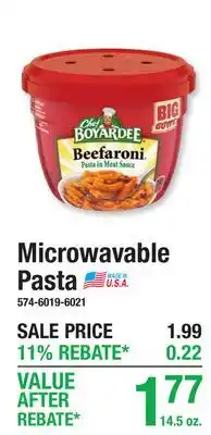 Menards Microwavable Pasta offer