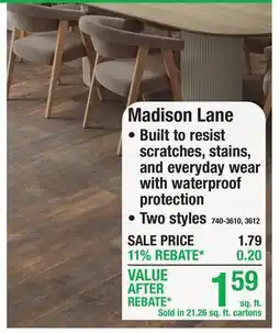 Menards Madison Lane Laminate Flooring offer