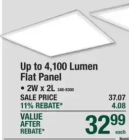 Menards Up to 4,100 Lumen Flat Panel offer