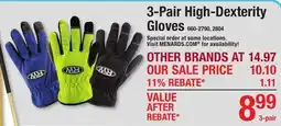 Menards 3-Pair High-Dexterity Gloves offer