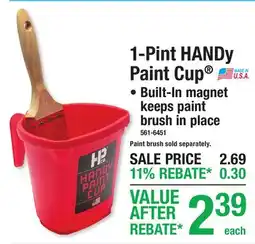 Menards 1-Pint HANDy Paint Cup offer