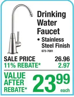 Menards Drinking Water Faucet offer