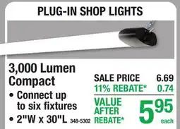 Menards PLUG-IN SHOP LIGHTS 3,000 Lumen Compact offer