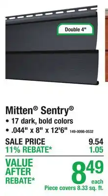 Menards Mitten Sentry offer