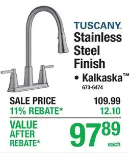 Menards TUSCANY Stainless Steel Finish offer