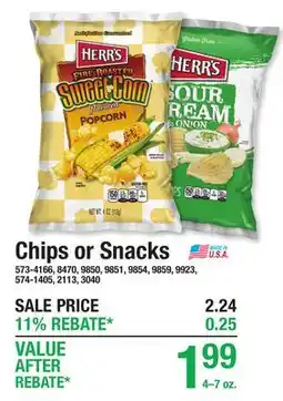Menards Chips or Snacks offer