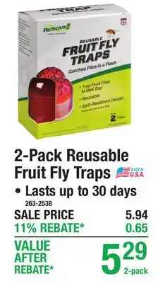 Menards 2-Pack Reusable Fruit Fly Traps offer