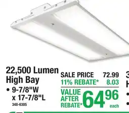 Menards 22,500 Lumen High Bay offer