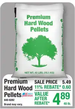 Menards Premium Hard Wood Pellets offer