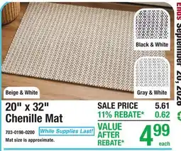 Menards 20 x 32 Chenille Mat offer