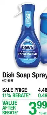 Menards Dish Soap Spray offer