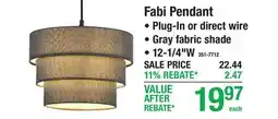 Menards Fabi Pendant Indoor offer