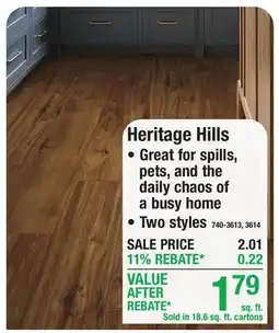 Menards Heritage Hills Laminate Flooring offer