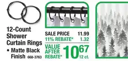 Menards 12-Count Shower Curtain Rings offer