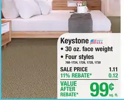 Menards Keystone Bedroom Carpet offer
