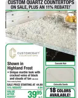 Menards Shown in Highland Frost offer