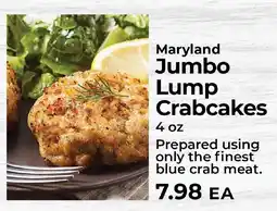 Sunset Foods Maryland jumbo lump crabcakes offer