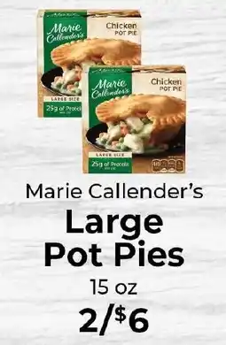 Sunset Foods Marie Callender's large pot pies offer