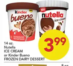 Pete's Fresh Market Nutella ICE CREAM or Kinder Bueno FROZEN DAIRY DESSERT offer