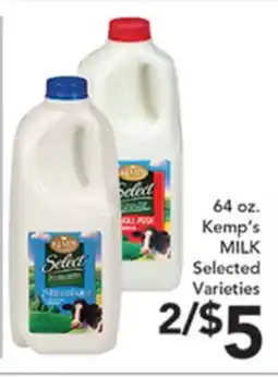 Pete's Fresh Market 64 oz. Kemp's MILK Selected Varieties offer
