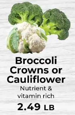 Sunset Foods Broccoli Crowns or Cauliflower offer