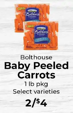 Sunset Foods Bolthouse baby peeled carrots offer