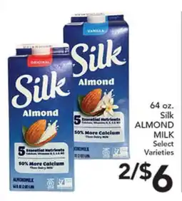 Pete's Fresh Market 64 oz. Silk ALMOND MILK offer